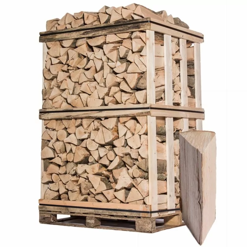 Bois de chauffage – 33 cm – rangé sur palette – 2 m3